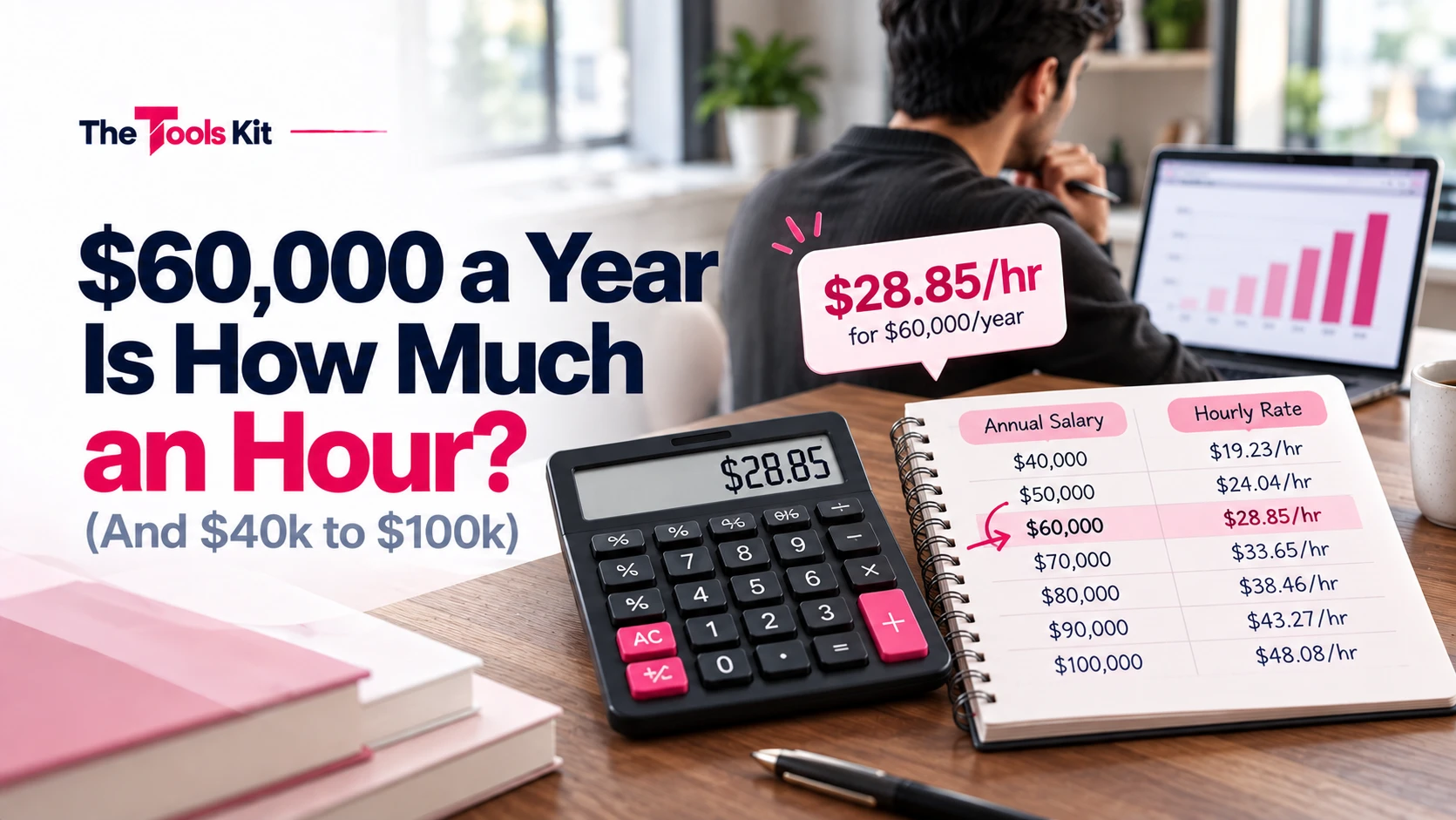 A pay stub with annual salary and hourly rate side by side