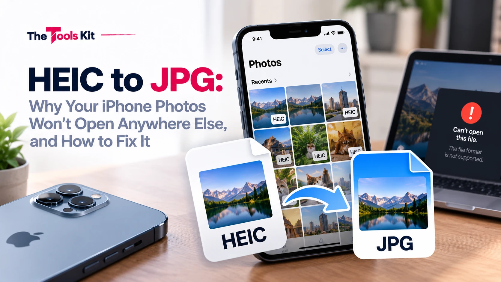 An iPhone photo file with a HEIC extension next to a JPG version