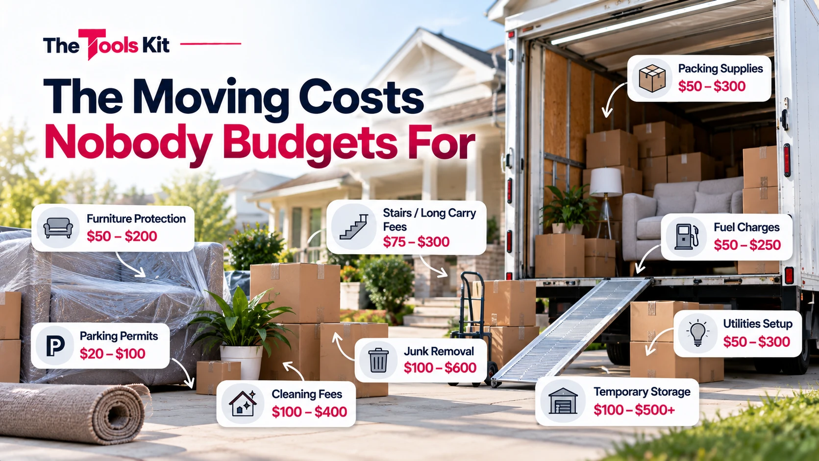 A moving budget checklist with overlooked cost items