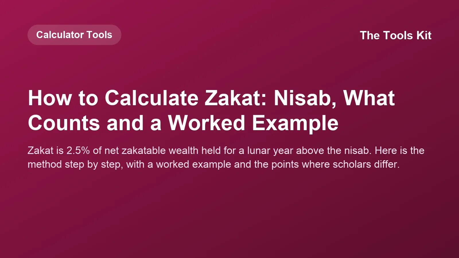 A notebook with a zakat calculation beside a small gold coin, a silver bar and a calculator