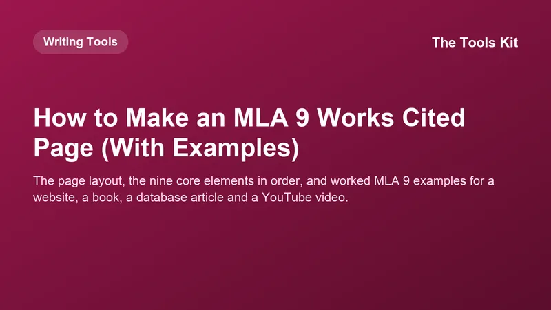 A double-spaced Works Cited page with a centered title and hanging-indented entries