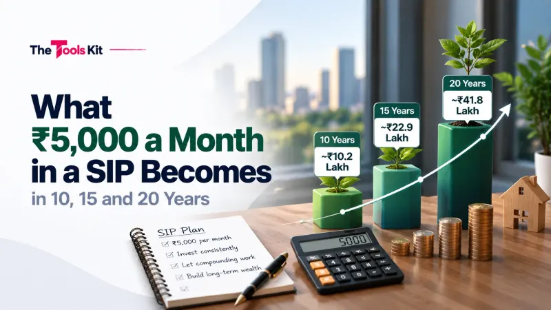A growth chart of a monthly SIP over twenty years