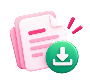 A finished document with a download badge
